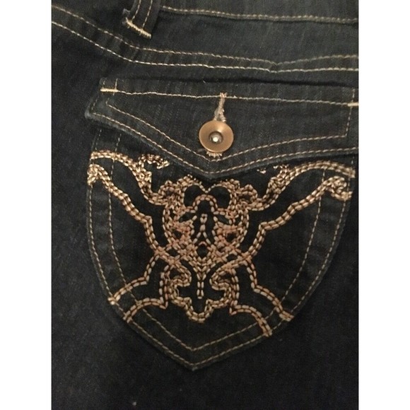 Blue Identity Women's Crop Capri Blue Denim Jeans Pants Size 10 - Picture 6 of 6